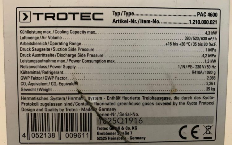 TROTEC PAC4600  CLI012581