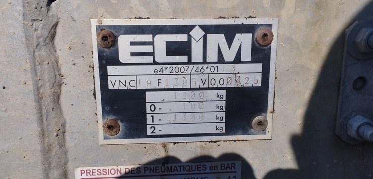 REMORQUE PORTE-ROULEAU 1,3 T  EK-700-EF