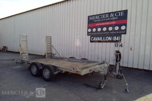 HUBIERE REMORQUE PORTE ENGIN – PTAC 3,5T – CU 2,75 T –  EV-155-CS