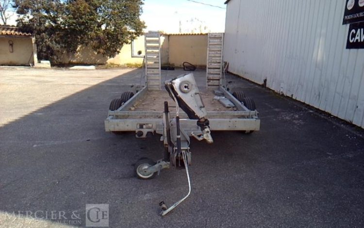 HUBIERE REMORQUE PORTE ENGIN – PTAC 3,5T – CU 2,75 T –  EV-155-CS