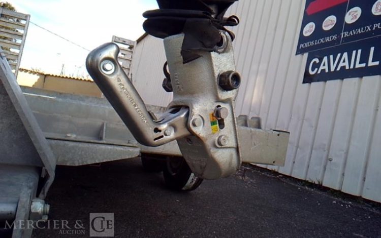 HUBIERE REMORQUE PORTE ENGIN – PTAC 3,5T – CU 2,75 T –  EV-155-CS
