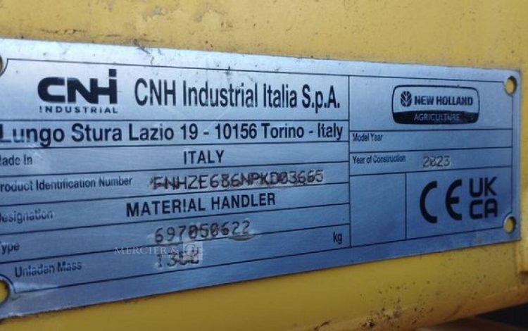 NEW HOLLAND CHARIOT TELESCOPIQUE TH6.36 STAGE V-145HP DIESEL – 6M – CAPACITE 3,6 T – 1027 H  3665