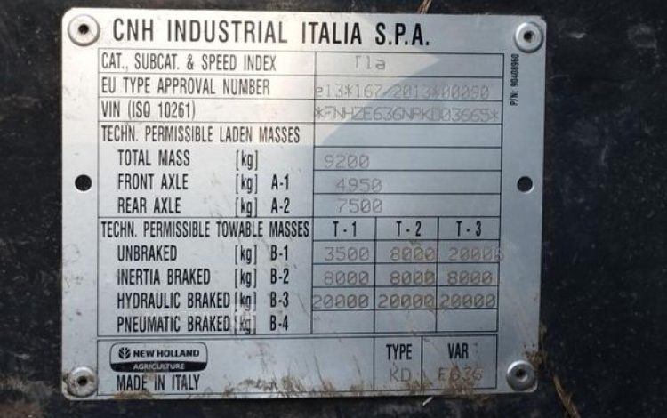 NEW HOLLAND CHARIOT TELESCOPIQUE TH6.36 STAGE V-145HP DIESEL – 6M – CAPACITE 3,6 T – 1027 H  3665