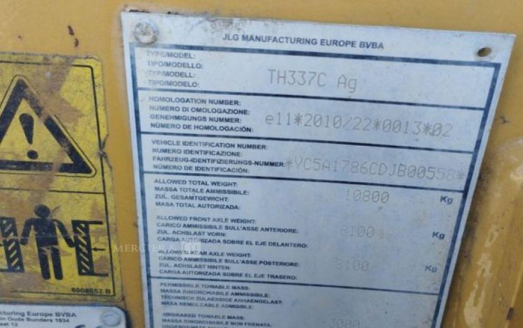 CATERPILLAR CHARIOT TELESCOPIQUE TH337C – CAPACITE 3,3T – HAUTEUR DE LEVAGE 7,3 M – 5741 H  DS-700-LT