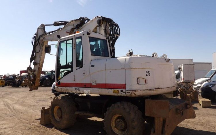 CATERPILLAR PELLE CAT313D A VOLEE VARIABLE OFFSET BOOM SUR ROUES 13T DIESEL – 14439 HEURES  CATM313