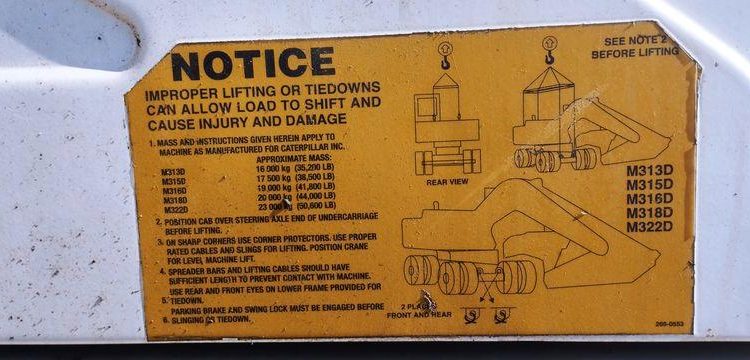 CATERPILLAR PELLE CAT313D A VOLEE VARIABLE OFFSET BOOM SUR ROUES 13T DIESEL – 14439 HEURES  CATM313