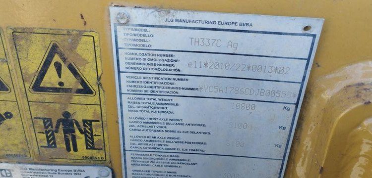 CATERPILLAR CHARIOT TELESCOPIQUE TH337C – CAPACITE 3,3T – HAUTEUR DE LEVAGE 7,3 M – 5741 H  DS-700-LT