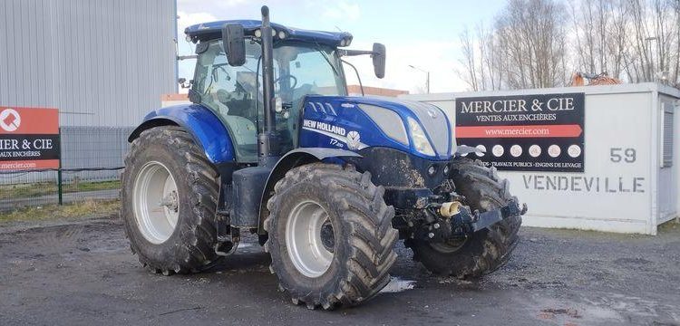 NEW HOLLAND TRACTEUR AGRICOLE T 721 AC – DIESEL – 5062 HEURES – ANNEE 2016 BLEU EG-459-NW