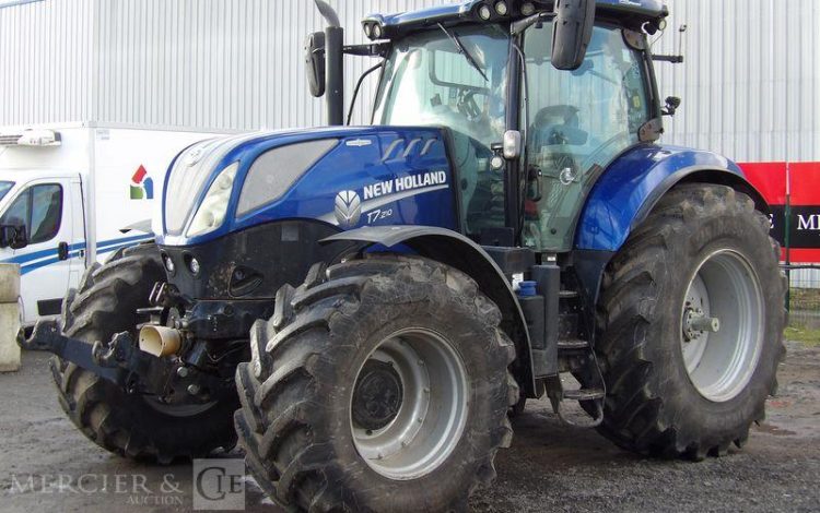 NEW HOLLAND TRACTEUR AGRICOLE T 721 AC – DIESEL – 5062 HEURES – ANNEE 2016 BLEU EG-459-NW