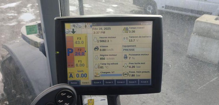 NEW HOLLAND TRACTEUR AGRICOLE T 721 AC – DIESEL – 5062 HEURES – ANNEE 2016 BLEU EG-459-NW