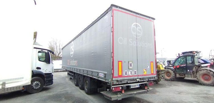 SCHMITZ SEMI-REMORQUE PLSC + HAYON DHOLLANDIA 2000KG  FB-609-YF