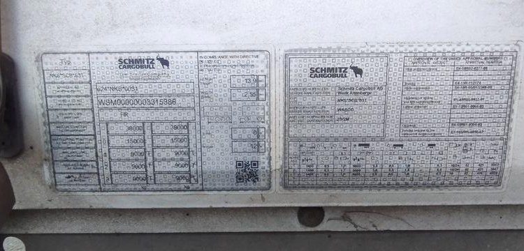 SCHMITZ SEMI-REMORQUE PLSC + HAYON DHOLLANDIA 2000KG  FB-609-YF