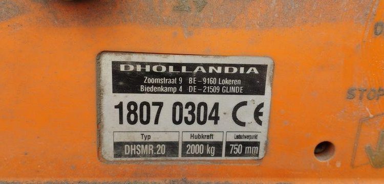 SCHMITZ SEMI-REMORQUE PLSC + HAYON DHOLLANDIA 2000KG  FB-609-YF