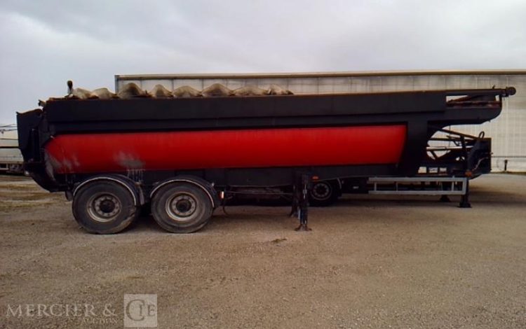POMIERS SEMI REMORQUE BENNE A POUSSEE  ESSIEUX PTAC 33T NOIR FF-006-PF