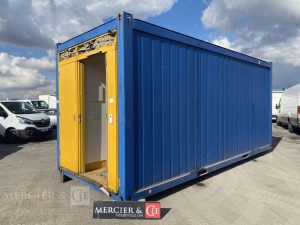 BUNGALOW BUREAU AVEC SANITAIRE / DOUCHE – PORTE ET FENETRE PIGNON  SBV5