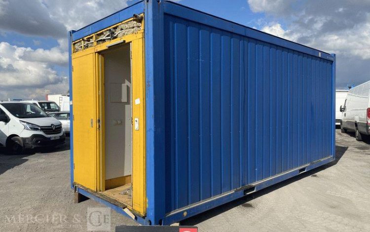 BUNGALOW BUREAU AVEC SANITAIRE / DOUCHE – PORTE ET FENETRE PIGNON  SBV5