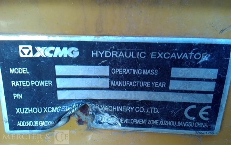 XCMG MINI PELLE XE55E / MP15-B 5.7T 1011H AN2021  124