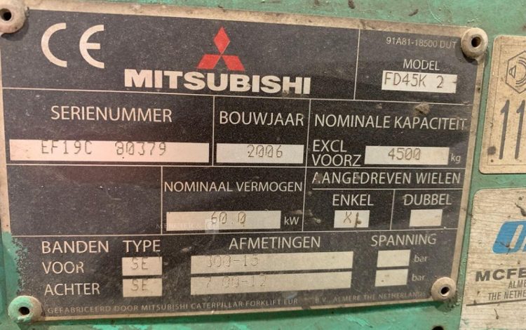 MITSUBISHI FD45K2  50HD4705