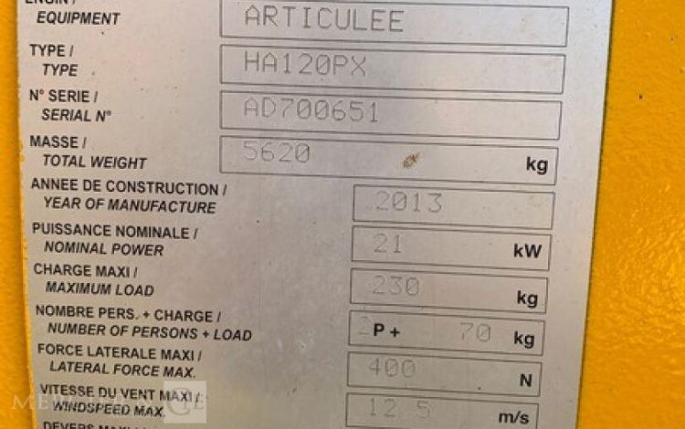 HAULOTTE HA120PX  ELE010128