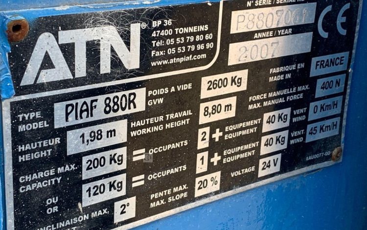 ATN PIAF 880R  8398