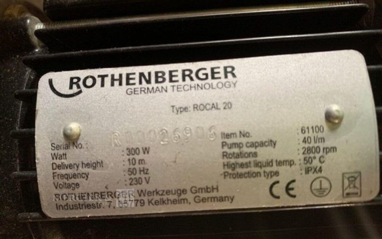 ROTHENBERGER ROCAL 20  74MAM32025