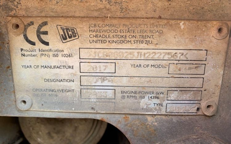 JCB 8025  271134