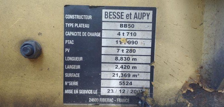 MERCEDES ATEGO DEPANNEUSE AVEC PLATEAU BB50 ET TREUIL – PTAC 11,990 TONNES – 423616 KMS JAUNE 3971YP62
