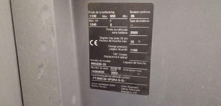 CROWN CHARIOT FRONTAL ELEC RR5220  65059