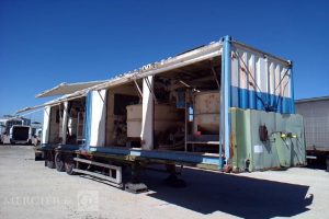 CODER SEMI REMORQUE PLSC 3ESSIEUX  34T AVEC 2 CENTRALES A BETON TRANSPORTABLES VERT 912AFP31
