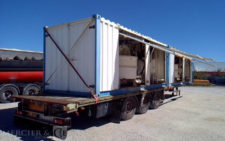 CODER SEMI REMORQUE PLSC 3ESSIEUX  34T AVEC 2 CENTRALES A BETON TRANSPORTABLES VERT 912AFP31