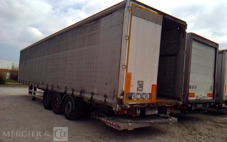 FRUEHAUF SEMI REMORQUE BACHE HAYON 3 ESSIEUX PTAC 38T GRIS EK-353-DL