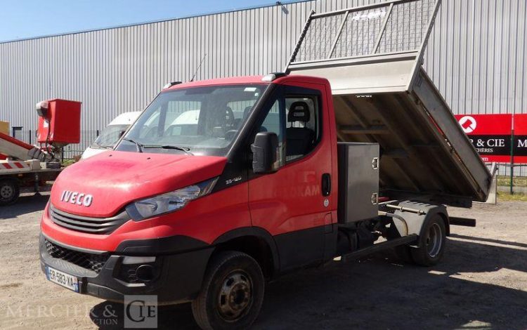 IVECO 35C12 BENNE SIMPLE CABINE COFFRE NON ROULANT  ER-583-XA