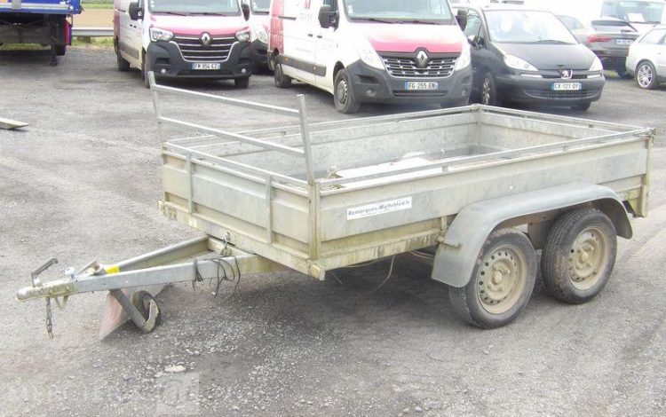 TRIGANO PLATEAU RIDELLES 2 ESSIEUX – PTAC 750 KGS  – ANNEE 2019  FD-338-XD