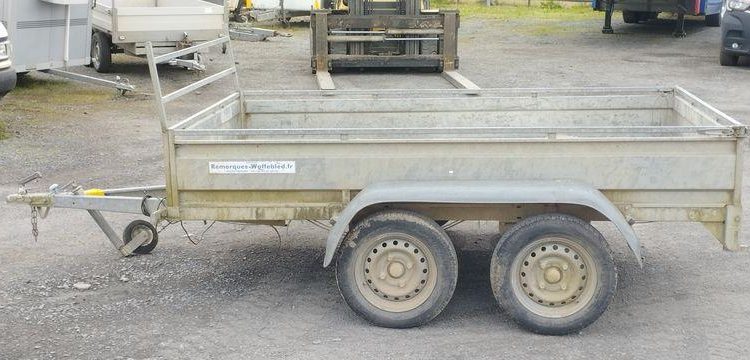 TRIGANO PLATEAU RIDELLES 2 ESSIEUX – PTAC 750 KGS  – ANNEE 2019  FD-338-XD