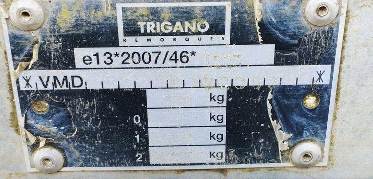 TRIGANO PLATEAU RIDELLES 2 ESSIEUX – PTAC 750 KGS  – ANNEE 2019  FD-338-XD