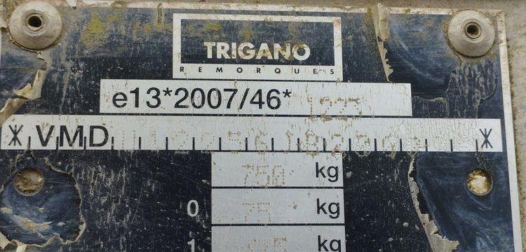 TRIGANO PLATEAU RIDELLES 2 ESSIEUX – PTAC 750 KGS  – ANNEE 2019  FD-338-XD