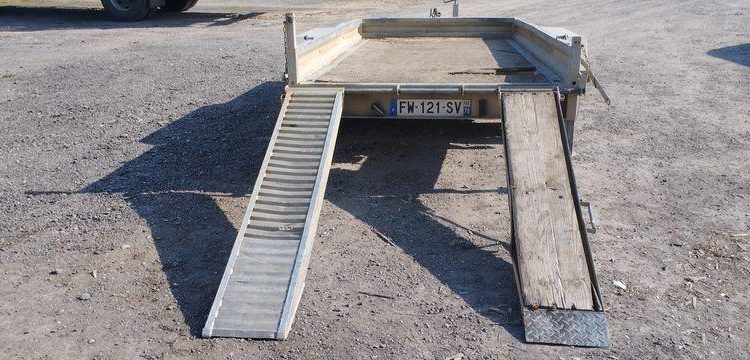 HUBIERE REMORQUE PORTE ENGIN TPF 3502 35TR 2 ESSIEUX – PTAC 3,5T  FW-121-SV