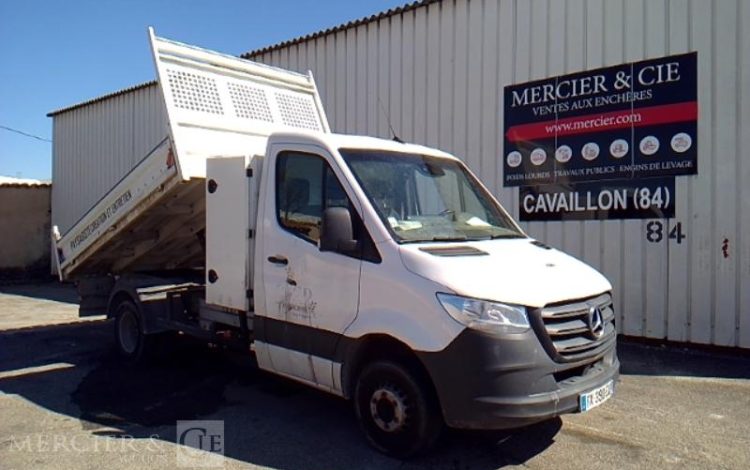 MERCEDES SPRINTER 514 CDI 145CH 37 BENNE SIMPLE CABINE COFFRE BLANC FX-390-EQ