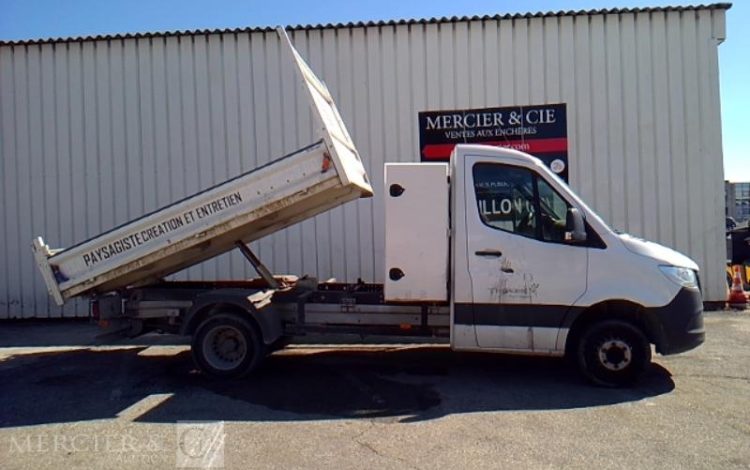 MERCEDES SPRINTER 514 CDI 145CH 37 BENNE SIMPLE CABINE COFFRE BLANC FX-390-EQ