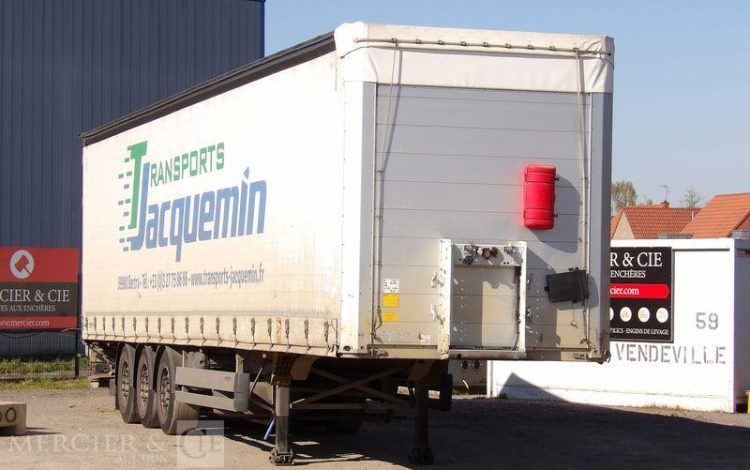 SCHMITZ SEMI REMORQUE BACHEE SCB S3T AVEC HAYON – 3 ESSIUEUX – PTAC 38 TONNES – AN 2021  FZ-756-BZ