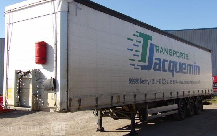 SCHMITZ SEMI REMORQUE BACHEE SCB S3T AVEC HAYON – 3 ESSIUEUX – PTAC 38 TONNES – AN 2021  FZ-756-BZ