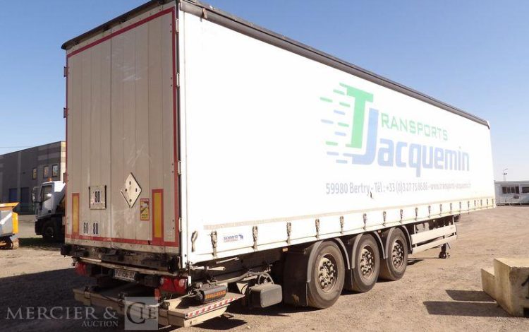SCHMITZ SEMI REMORQUE BACHEE SCB S3T AVEC HAYON – 3 ESSIUEUX – PTAC 38 TONNES – AN 2021  FZ-756-BZ