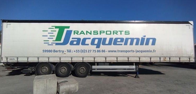 SCHMITZ SEMI REMORQUE BACHEE SCB S3T AVEC HAYON – 3 ESSIUEUX – PTAC 38 TONNES – AN 2021  FZ-756-BZ