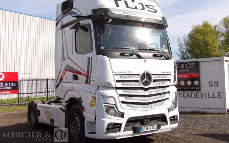 MERCEDES ACTROS 1848 GIGA SPACE STYLINE – DIESEL – 377410 KMS – ANNEE 2021 BLANC GB-874-SC
