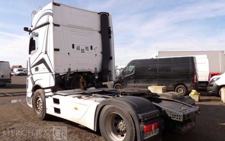 MERCEDES ACTROS 1848 GIGA SPACE STYLINE – DIESEL – 377410 KMS – ANNEE 2021 BLANC GB-874-SC