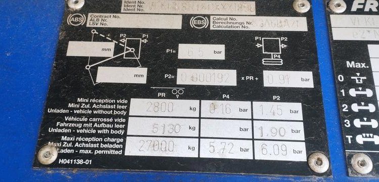 FRUEHAUF SEMI REMORQUE BACHEE MAXISPEED CLASSIC 150 – 3 ESSIEUS – PTAC 38 TONNES  GS-995-BS