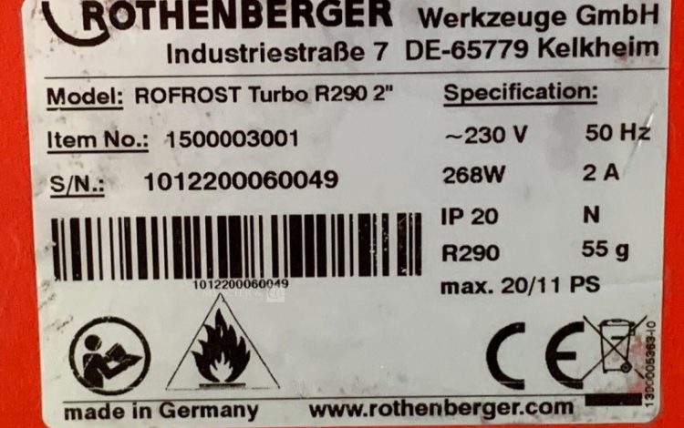 ROTHENBERG ROFROST TURBO R290  GEL010622