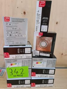 Autre Lot de 10 kit de spot encasté acier brossé led, 230V marque Perfectline  295