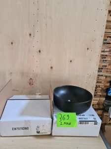 Autre Lot de 2 lavabos à poser pour salle de bain couleur noire diamètre environ 35cm  309