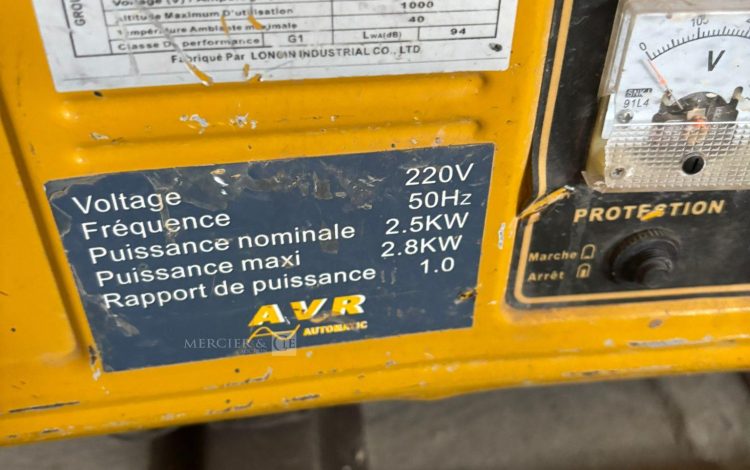 Autre Générateur de chantier, France POWER, moteur 4 temps, Puissance maxi 2.8 KW. Non  324